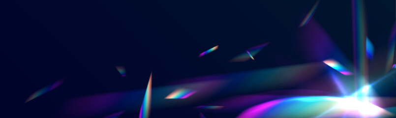 Transparent light refraction pattern for adding effects to backgrounds and objects. Abstract refraction glow effect on black background.	