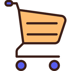 Flashsale Shopping Cart Icon in Color Style