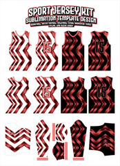 Wall Mural - zigzag red fast Jersey Apparel Sports Wear Sublimation pattern