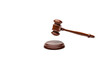 © yLemon - Wooden gavel cut out. Court gavel on transparent background