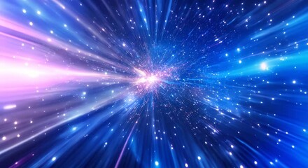Wall Mural - starburst in space. the concept of cosmic speed and infinity.