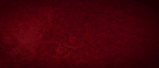 Wall Mural - Dark red stone concrete texture background panorama banner long, with space for text