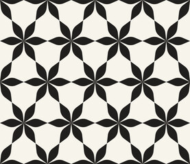 Wall Mural - Vector seamless pattern. Repeating geometric elements. Stylish monochrome background design.