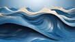 Smooth Water Waves Create Rhythmic Design, Smooth Blue Waves Form Rhythmic Patterns, Blue-Colored Waves Flow in Smooth, Rhythmic Motion, Smooth Blue Waves Design a Rhythmic Water Canvas, Rhythmic Wave
