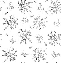 Seamless Floral Pattern With Decorative Rustic Meadow. Romantic Ditsy Print, Botanical Background With Small Hand Drawn Plants, White Flowers, Leaves On A Surface