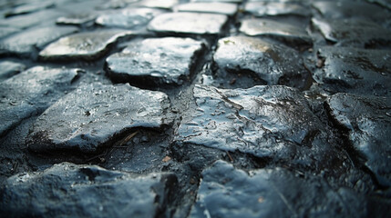 Wall Mural - texture of worn and scuffed pavement reflecting the endless footsteps and movement of the bustling c