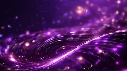 Wall Mural - Purple abstract background with shining stars lights. The endless whirling of lights in outer space.