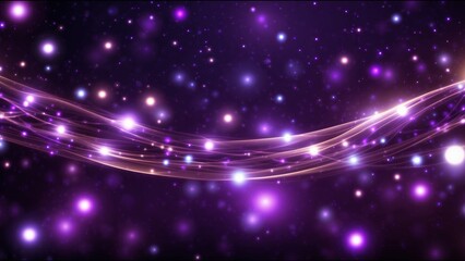 Wall Mural - Purple abstract motion background with shining stars lights. The endless whirling of lights in outer space.	