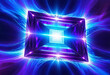 Abstract background with azure and violet energy in a fantastic style, wave of ethereal radiance,