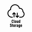 Cloud Storage vector information sign