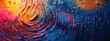 Close up detail of a vibrant colorful abstract fingerprint on textured background banner. Symbolizing exceptionality and uniqueness.