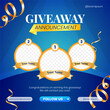 © DISTROLOGO - Giveaway winner announcement social media post banner design template