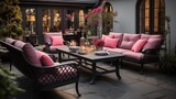 Fototapeta Pokój dzieciecy - Gray and Pink Outdoor Cushions