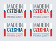 made in Czech Republic icon set, product icons of Czechia