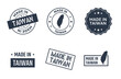made in Taiwan labels set, Republic of China product icons