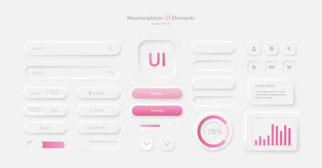 Wall Mural - a set of user interface elements for a mobile application. a collection of icons for user interface 