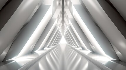 Poster - Modern Illuminated Tunnel in Futuristic Design