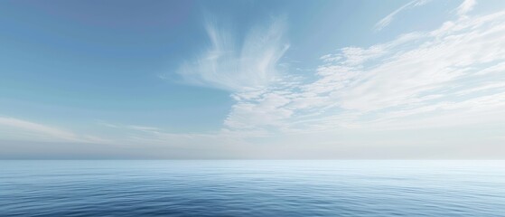 Wall Mural - Tranquil Sea and Sky Merge at Sunrise