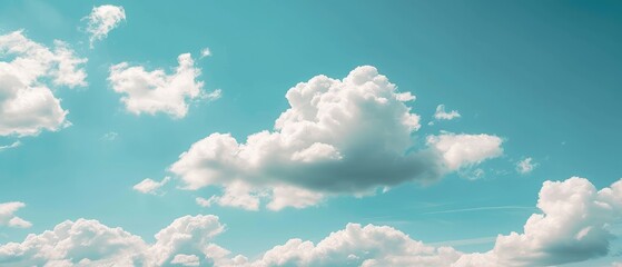 Wall Mural - Tranquil Cloudscape with Blue Sky and Sunshine