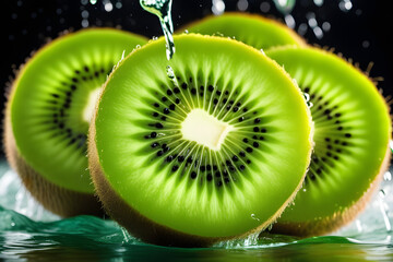 Wall Mural - Group of Kiwis Swimming in the Water