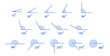 © Hanna_zasimova - Different Angles degrees template set. Measure and geometric math symbol collection set. Educational school learning. PNG