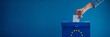 Symbolbild  Wahlgang Europawahl 2024 mit Platz für eigenen Text und Layout
