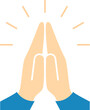 © Arcady - Prayer folded hands, namaste sign