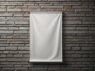Wall Mural - white banner mockup, or blank banner
