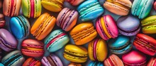 Colorful Sweet Macarons. A Colorful And Delicious Dessert For A Wonderful Treat