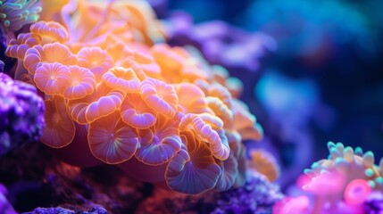 Wall Mural - Close Up Colorful Coral Reef, beautiful sea coral,