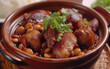 Braised pork trotters with soybeans,created with Generative AI tecnology.