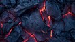 Burning lava in the hot magma of a volcano. Abstract background.