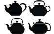 Chinese teapot silhouette, Tea Teapot Cup Chinese vector illustration