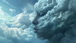 Elusive cloud head embodying pensive contemplation