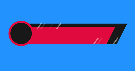 Wall Mural - In and out animated simple lower third title banner infographic animation. Hud call out titles action bar technology elements ready to use. Data representation video intro asset with copy space.