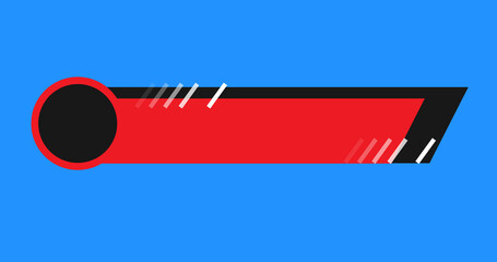 Wall Mural - In and out animated simple lower third title banner infographic animation. Hud call out titles action bar technology elements ready to use. Data representation video intro asset with copy space.