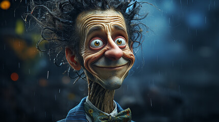 Cartoon character by Tim Burton t-shirt design