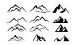 mountain vector set logo template