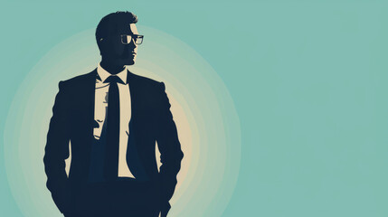 Wall Mural - businessman vector, minimalistic