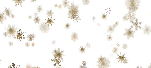 Wall Mural - Winter Flurry: Mesmeric 3D Illustration Depicting Descending Festive Snowflakes