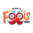 Playful Funny vector April Fool's Day lettering 