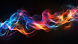 Beautiful flamed wave technology illustration. Wallpaper. Background. Texture.