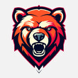 © Matadesain - orange bear mascot logo design