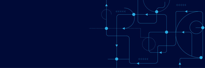 Abstract dots and lines for futuristic world data network concept background. Communication technology and big data visualization. Global network