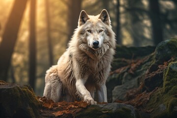 Canvas Print - White wolf