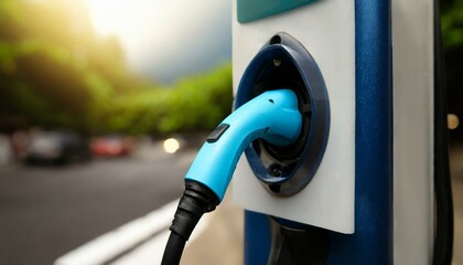 Canvas Print - Electric Car Charging Point 