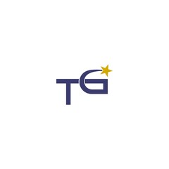 Poster -  Letter TG logo isolated on white background