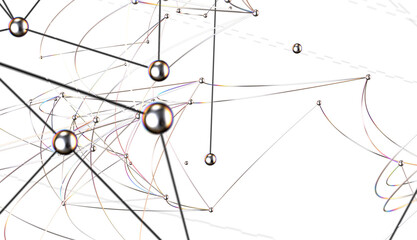 Wall Mural - 3d network technology in future