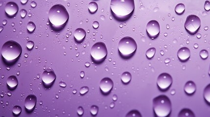 Wall Mural - The background of raindrops is in Lilac color