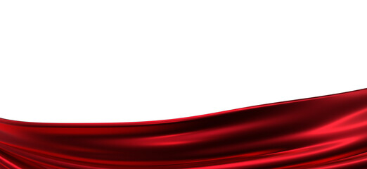 Wall Mural - Smooth elegant red cloth on grey background